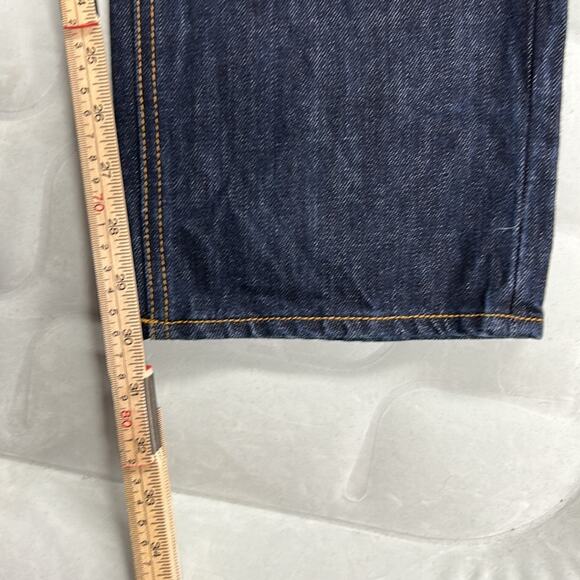 J. Crew Jeans Men's 34X32* Blue The Sutton Straight Leg Dark Wash Cotton Denim - Picture 6 of 9